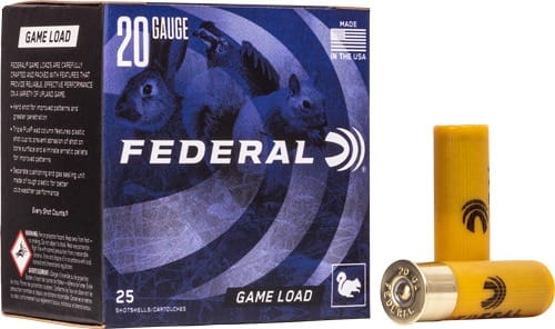 FEDERAL GAME LOAD 20GA 2.75" 7/8OZ #6 1210FPS 250RD CASE