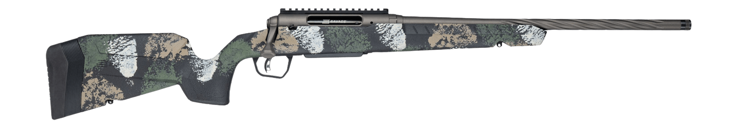 Savage Arms 33280 Axis 2 Pro 270 Win 4+1 20" Gun Metal Bronze Cerakote Spiral Fluted Threaded Barrel & Receiver w/Picatinny Rail, Forest SP Camo Fixed w/Pistol Grip Synthetic Stock, Right Hand