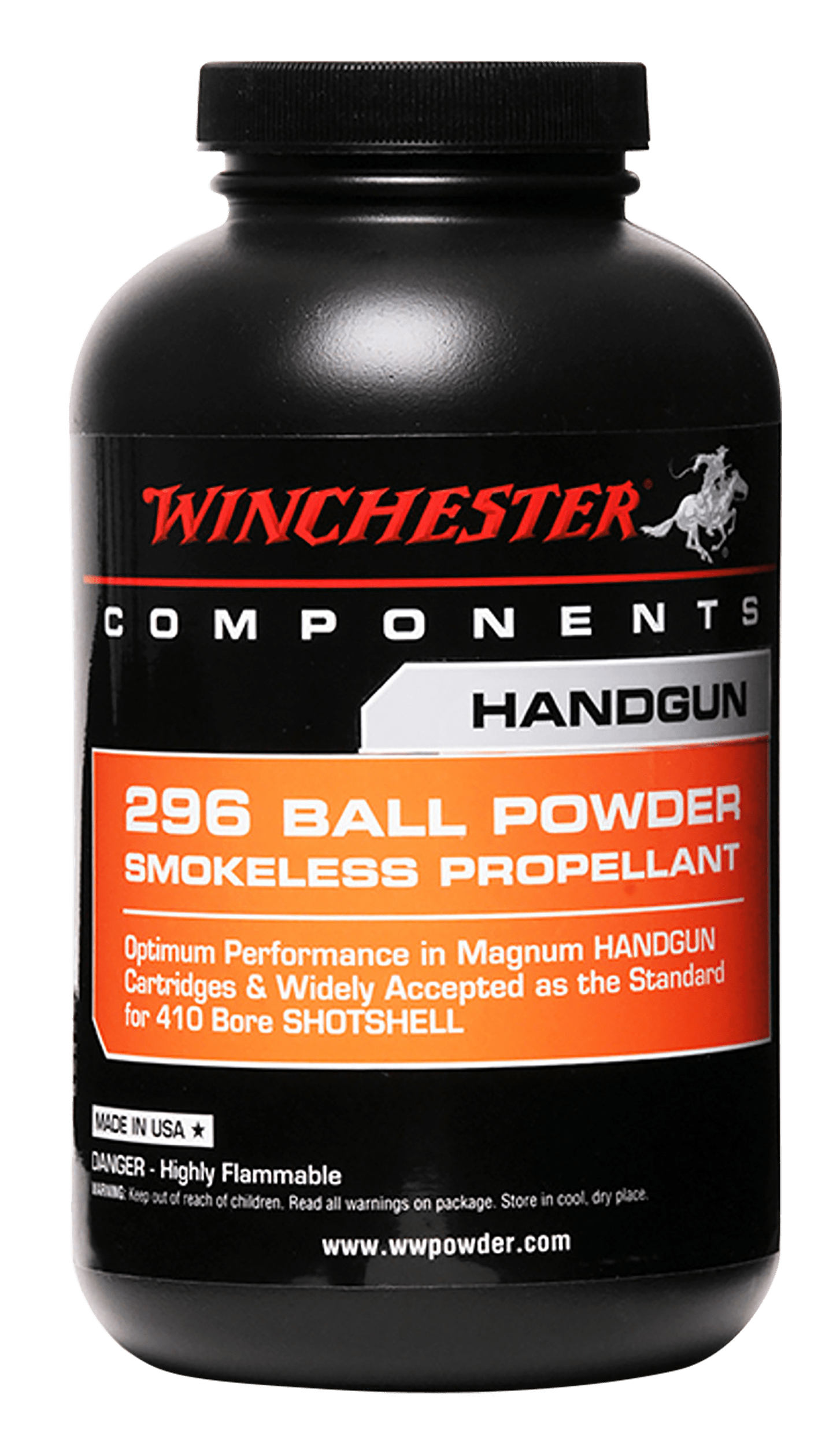 Winchester Powder 2961 Ball Powder 296 Handgun Multi-Caliber 1 lb