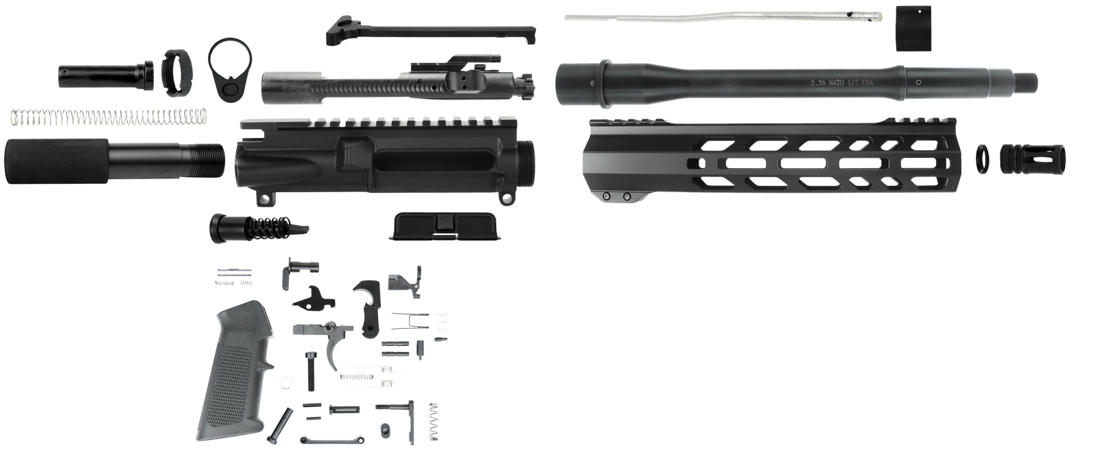 TacFire SSPK556LPK10 Pistol Kit 5.56x45mm NATO AR-Pistol Platform Black Steel