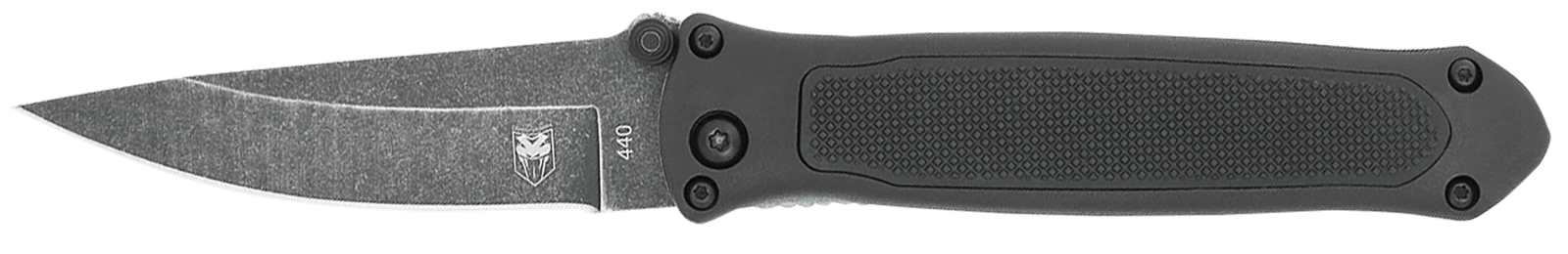 CobraTec Knives BLKHRQS Quick Strike 3.25" Folding Drop Point Plain Stonewashed 440 SS Blade, 4.50" G10 Handle