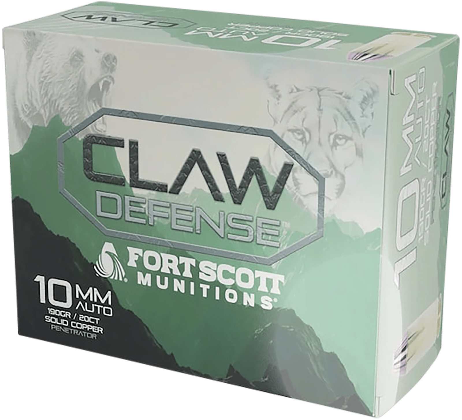 Fort Scott Munitions 10MM190SCVFNCD Claw Defense 10mm 190gr 20 Per Box/25 Case