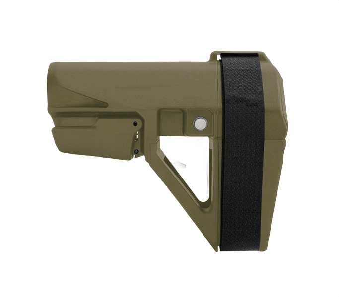SB Tactical SBA5X07SB SBA5 Stabilizing Brace Ranger Green Polymer Adj 5 Position, 10.25" OAL Includes Sling Strap