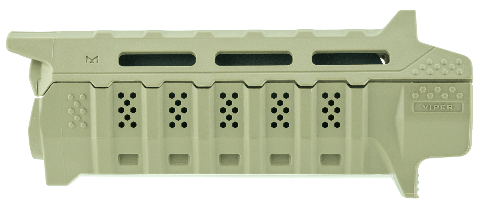Strike STRIKEHGCFD Viper Carbine Length Handguard AR-Platform Flat Dark Earth, Black Inserts Polymer
