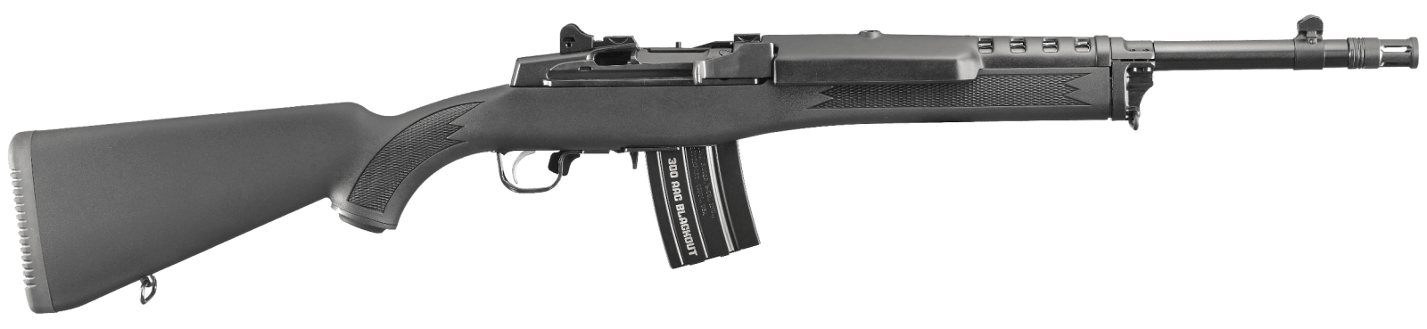 Ruger 5864 Mini-14 Tactical 300 Blackout 20+1 16.12" Blued Threaded Barrel, Blued Drilled & Tapped Steel Receiver, Black Synthetic Fixed Stock, Right Hand