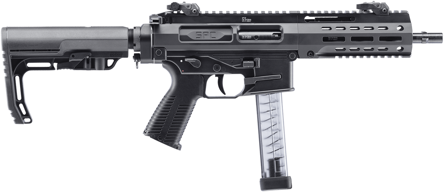 B&T Firearms 500010G B&T SPC9  9mm Luger 33+1 16", Black, Telescopic Stock, Polymer Grip (Glock Mag Compatible)