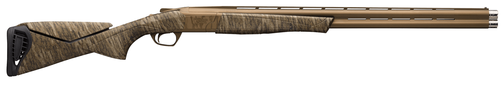 Browning 018719204 Cynergy Wicked Wing 12 Gauge 3.5" 2rd 28" Barrel, Burnt Bronze Cerakote Metal Finish, Mossy Oak Bottomland Adjustable Comb Stock