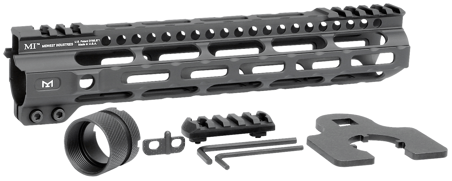 Midwest Industries MICRLW105 Combat Lightweight AR-15 Black Hardcoat Anodized Aluminum/Polymer 10.50" Picatinny/M-LOK