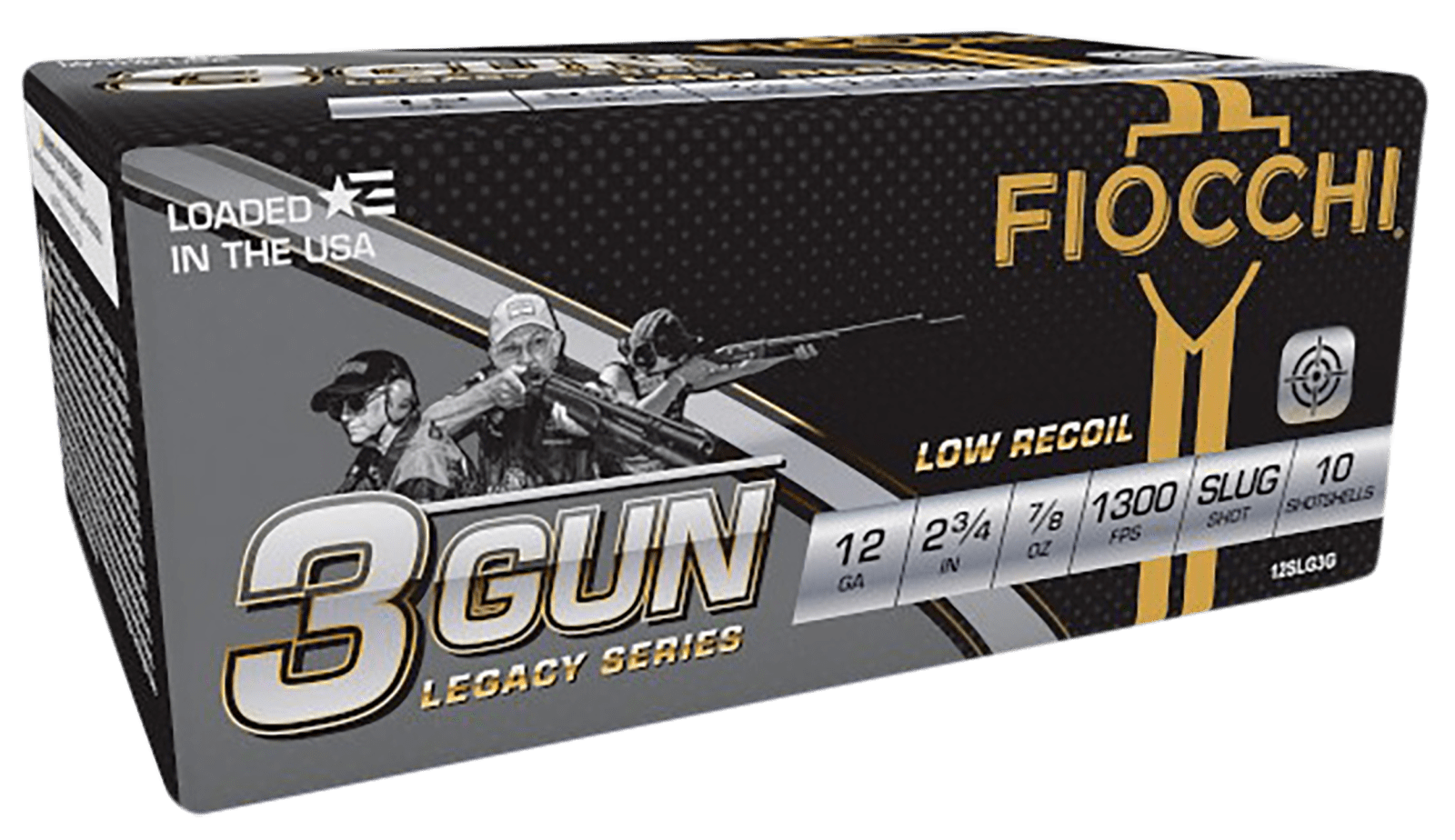 Fiocchi 12SLG3G 3-Gun Match Legacy Series 12Gauge 2.75" 7/8oz SlugShot 10 Per Box/25 Case