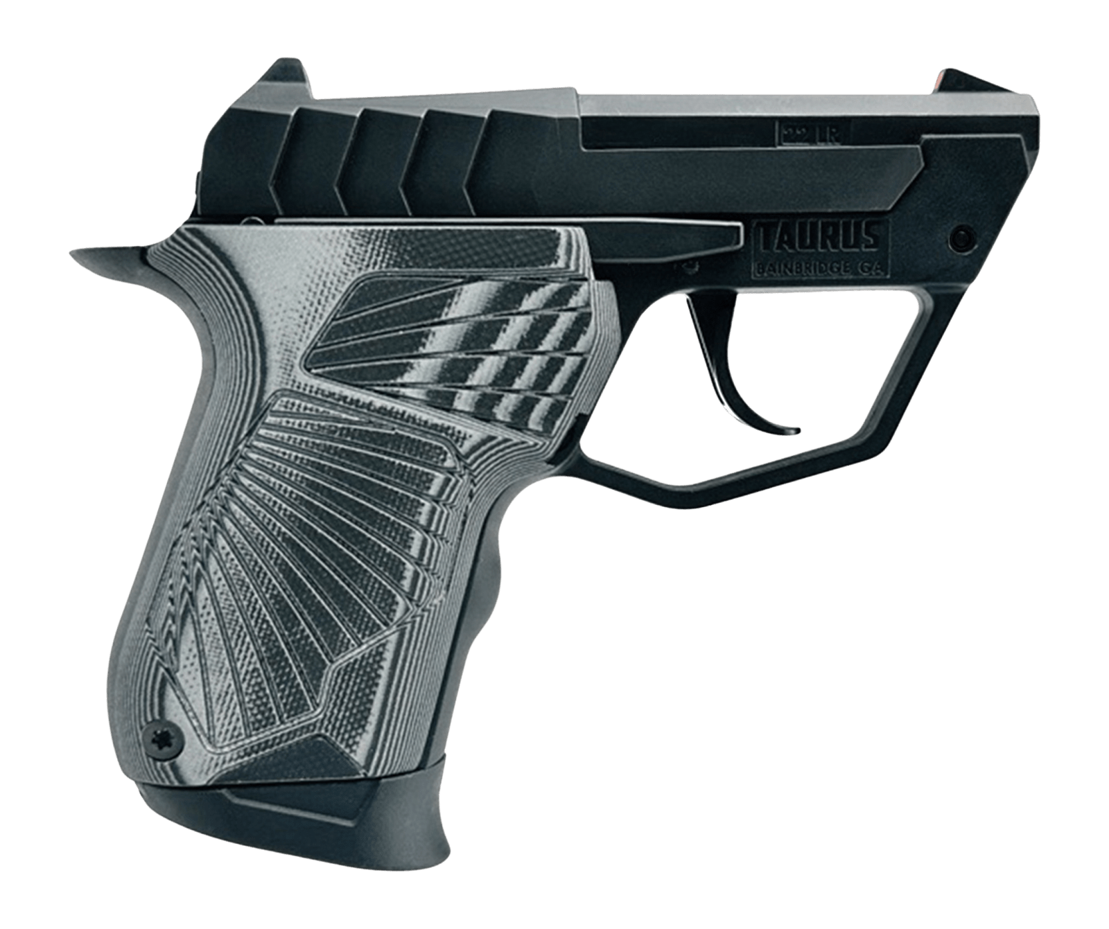 Taurus 1-22TUC131-GRG10 22TUC Micro-Compact Frame 22 LR 9+1 2.50" Black Barrel, Serrated Slide & Black Polymer Frame, G10 Grip