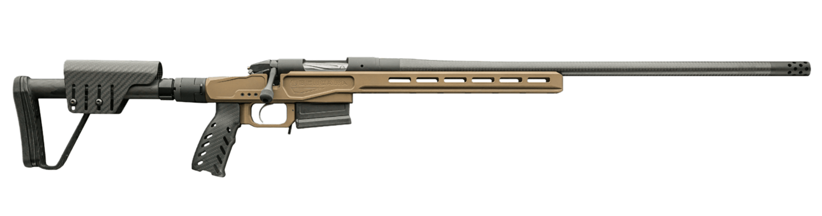 Bergara Rifles BPR3722CM Premier MgLite Full Size 22 Creedmoor 5+1 20" Carbon Fiber CURE Carbon Fiber Barrel, Graphite Black Cerakote Steel Receiver, Flat Dark Earth XLR  Folding Chassis