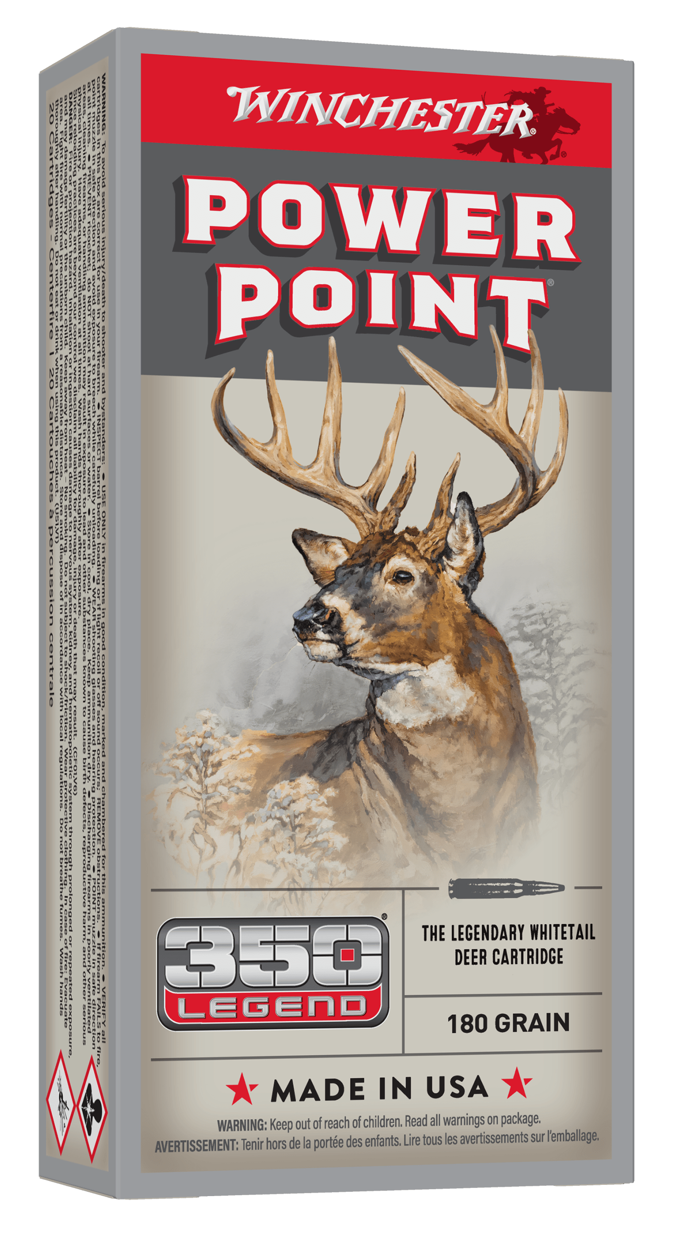 Winchester Ammo X3501 Power-Point 350Legend 180gr 20 Per Box/10 Case