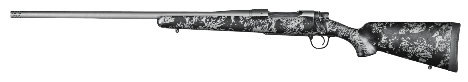 Christensen Arms 8010112100 Mesa FFT 300 PRC 3+1 22" Threaded Barrel, Tungsten Gray Cerakote, Black with Gray Webbing Stock, Left Hand