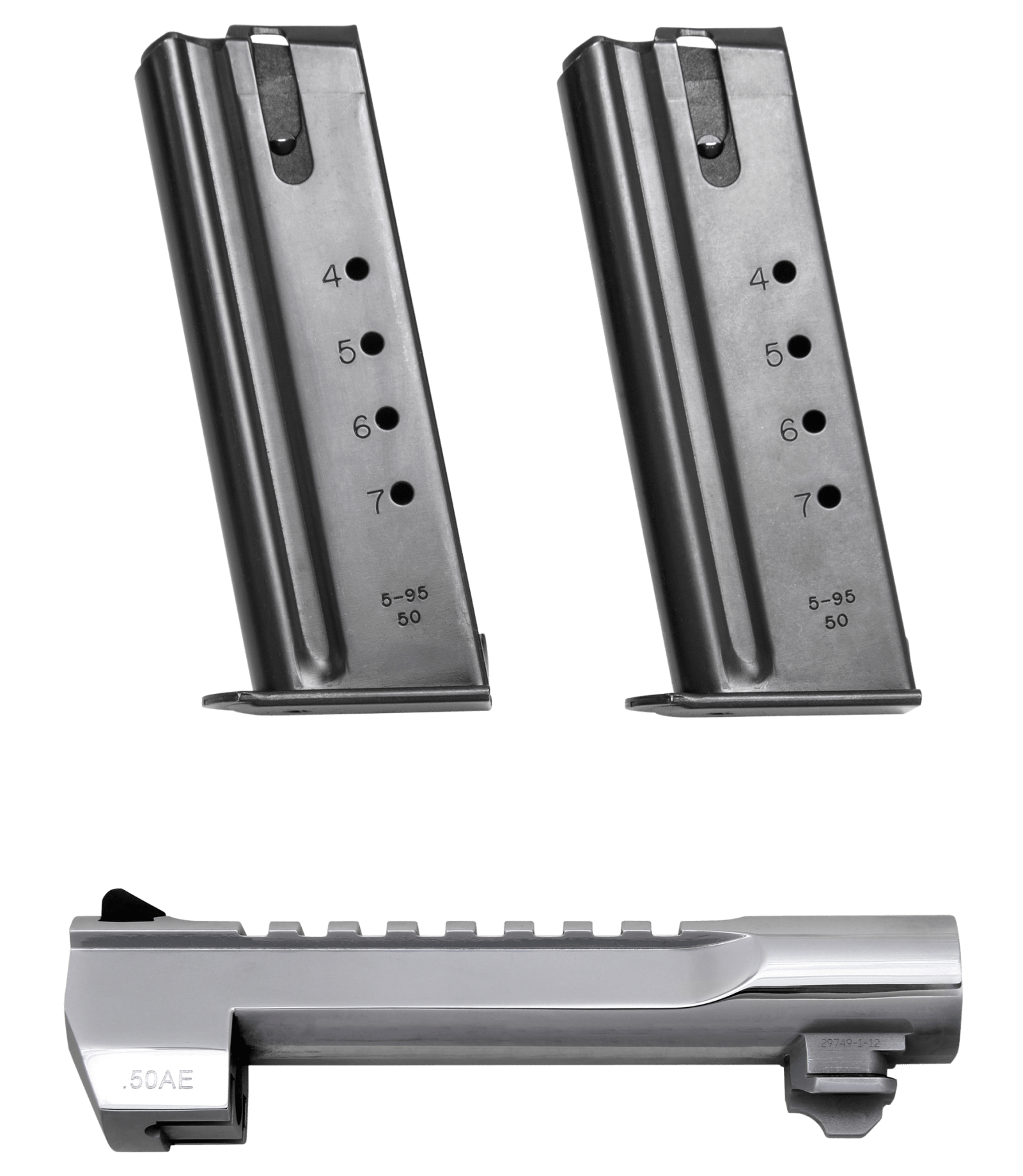 Magnum Research BMCP506PC Desert Eagle Conversion Kit 50 AE 6" Polished Chrome Steel, Fits Desert Eagle Mark XIX