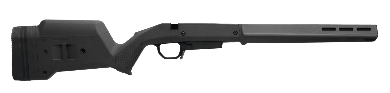 Magpul MAG1207-BLK Hunter American Stock Black Adjustable Synthetic Stock with Aluminum Chassis for Short Action Ruger American Right Hand Includes STANAG Mag Well