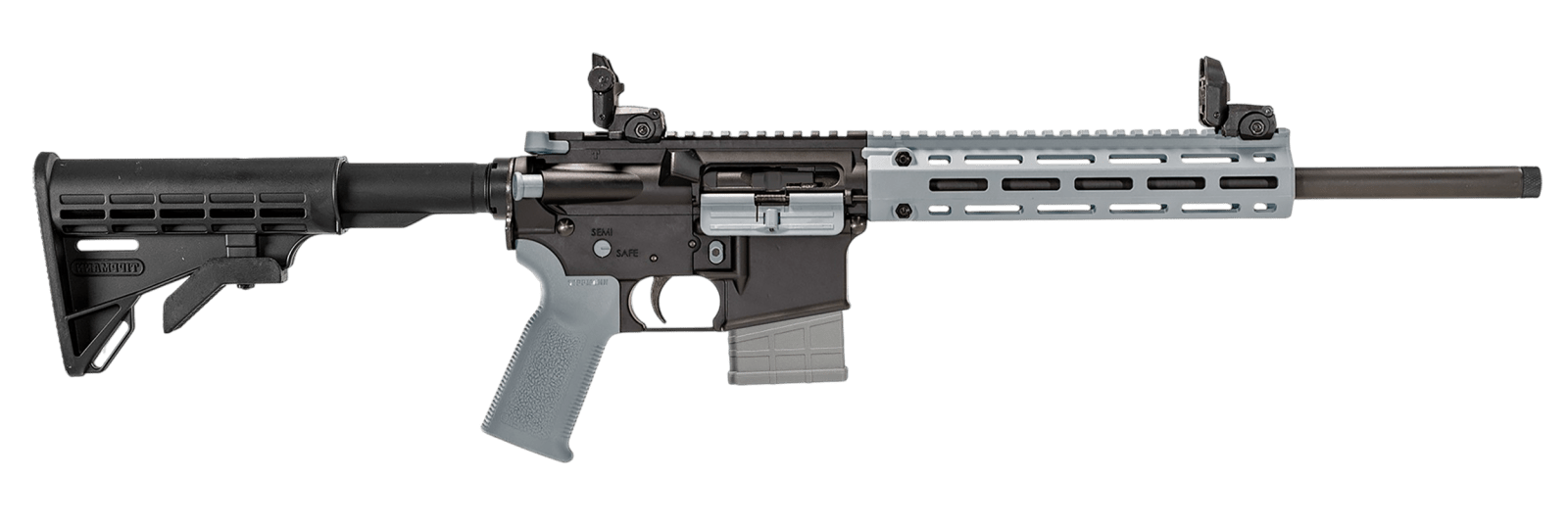 Tippmann Arms A101337 M4-22 LTE 22 LR 10+1 16" Black Parkerized Threaded Barrel, Matte Black Aluminum Receiver w/Picatinny Rail, Wolf Gray M-LOK Handguard Composite Forend, Black Polymer Stock, Gray G