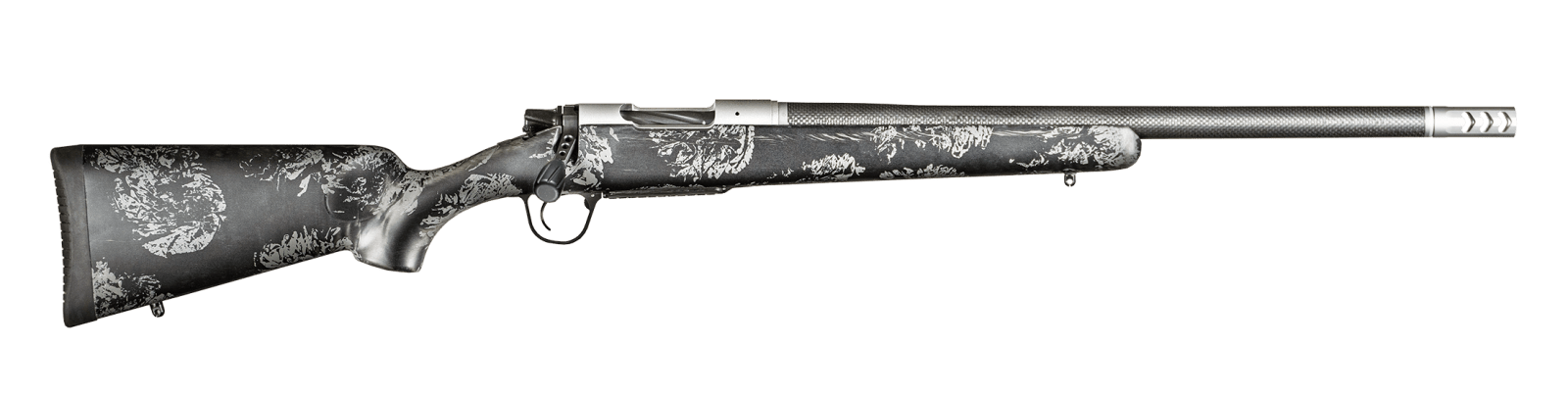 Christensen Arms 8010615100 Ridgeline FFT Full Size 308 Win 4+1, 20" Stainless Steel Threaded Barrel, Stainless Aluminum Receiver, Black w/Gray Accents Fixed Sporter w/Flash Forged Technology Stock