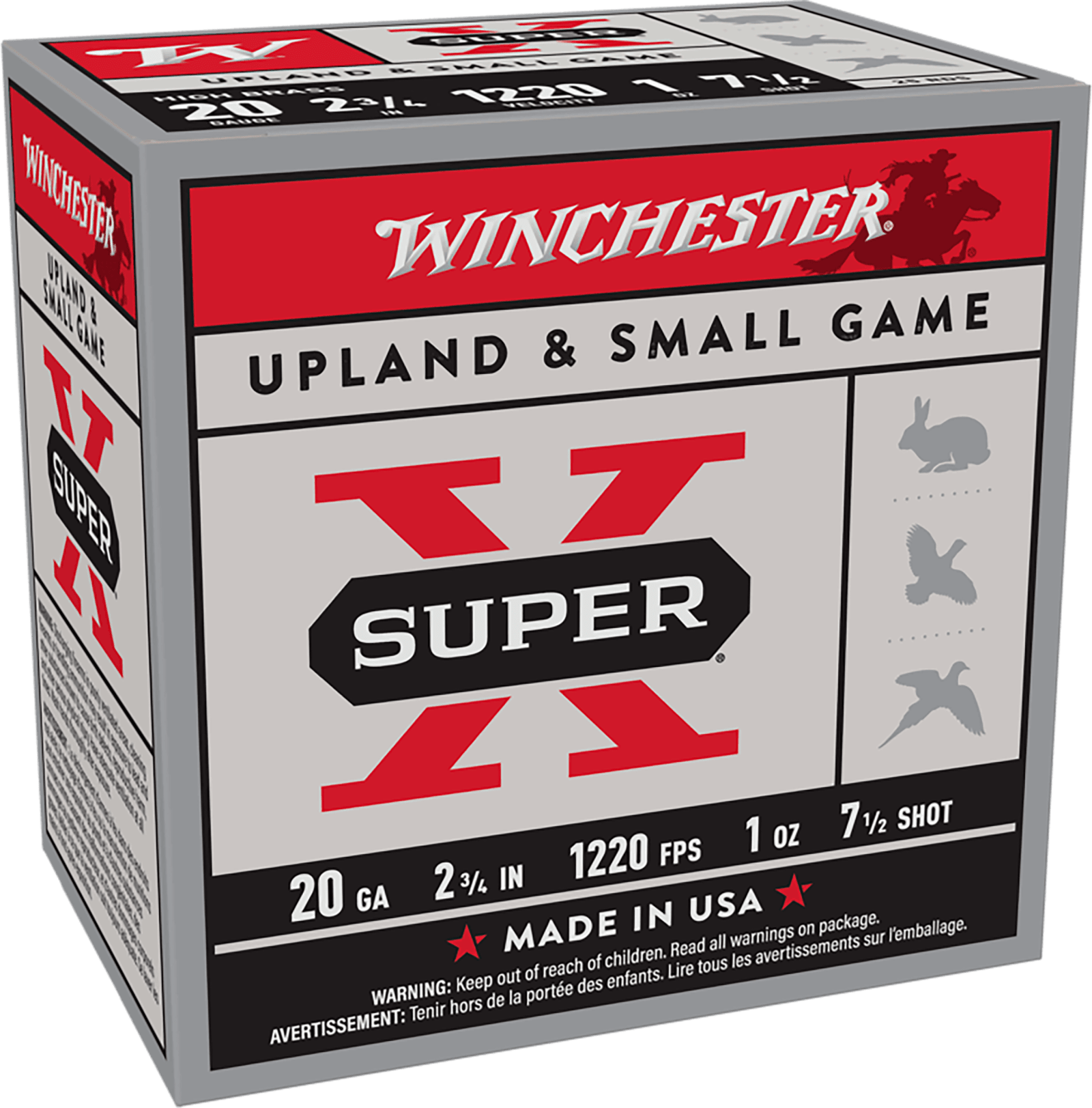 Winchester Ammo X207 Super X Heavy Game Load High Brass 20Gauge 2.75" 1oz 7.5Shot 25 Per Box/10 Case