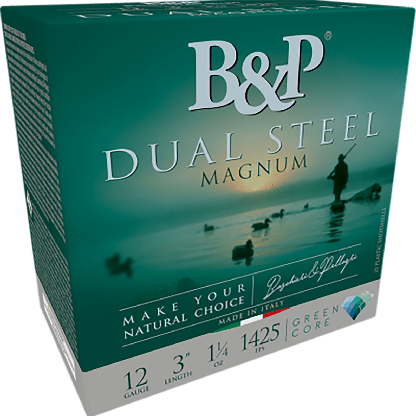 B&p Ammunition 12B8DS23 Dual Steel  12Gauge 3" 1 1/8oz 2/3Shot 10 Per Box/10 Case