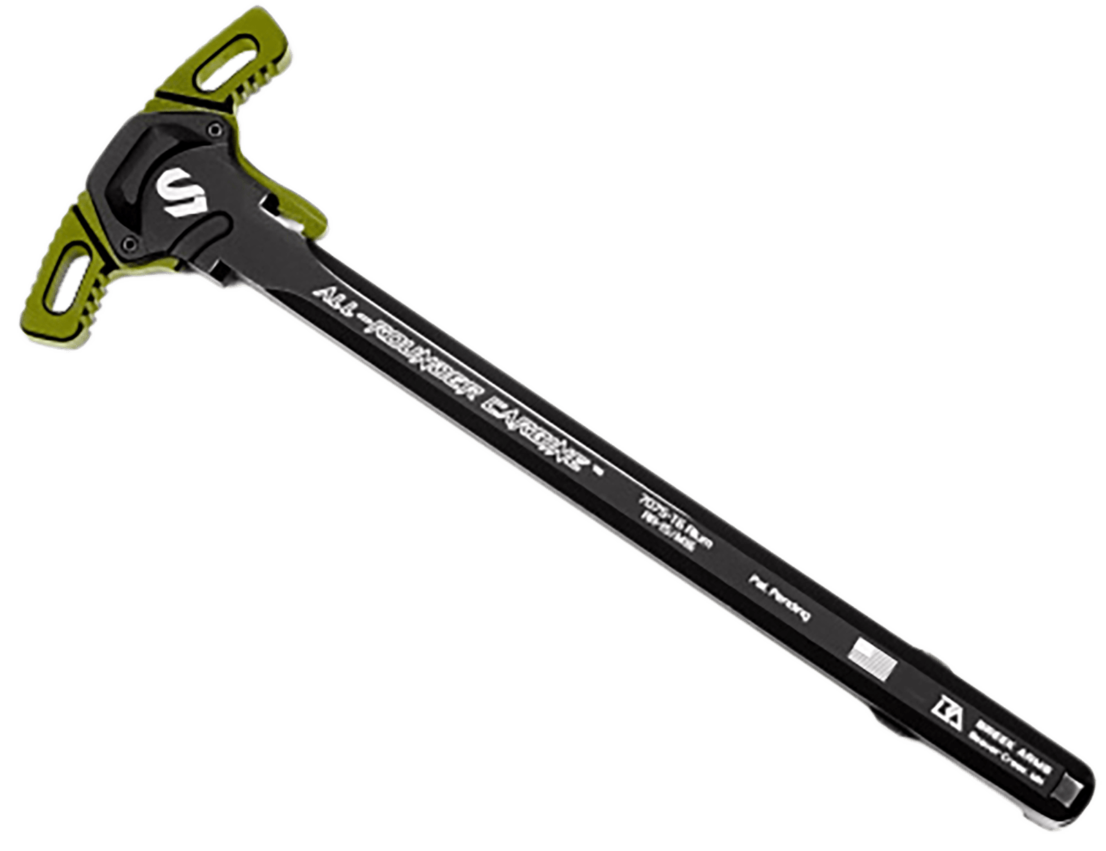 Lead & Steel Llc LS-CHODE-ODG Charging Handle  AR-15/M16 OD Green Type 3 Hard Anodize 7075-T6 Aluminum
