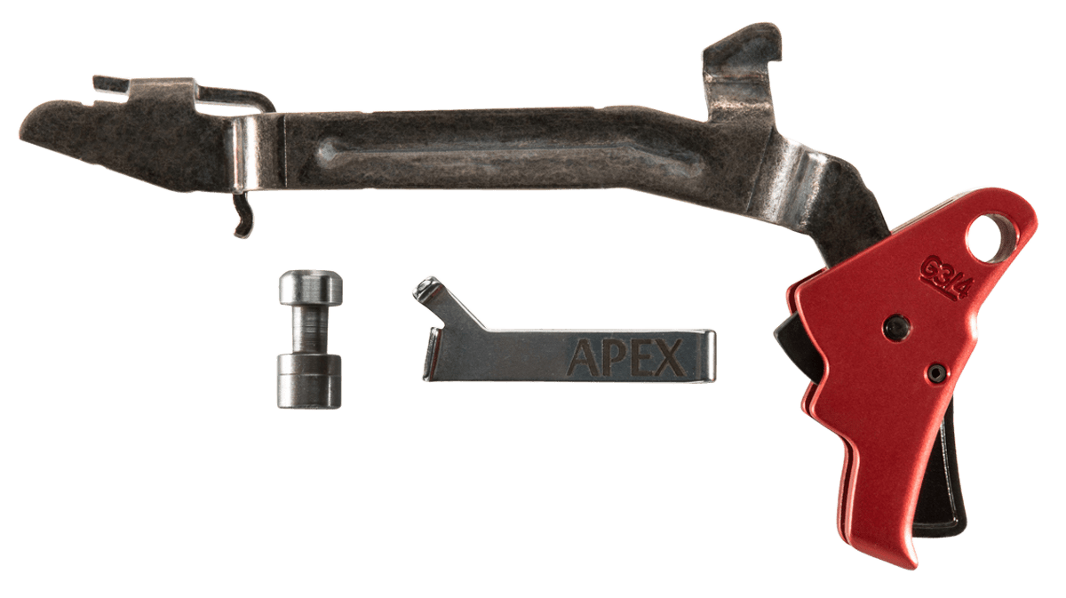 Apex Tactical 102155 Action Enhancement  Red Drop-In Trigger Compatible w/Glock Gen3-4 17/17L/19/22-27/31-35