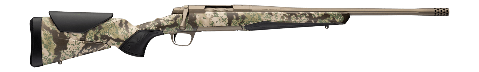 Browning 036139218 X-Bolt 2 Speed SPR Full Size 308 Win 4+1 18" Smoked Bronze Cerakote Fluted Threaded Barrel, Smoked Bronze Cerakote Steel Drilled & Tapped Receiver, Kryptek Obskura Transitional Camo