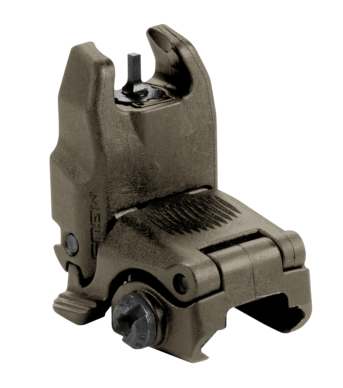 Magpul MAG247-ODG MBUS Sight Front Olive Drab Green Polymer, Spring-Loaded Flip Up for AR15/ M16