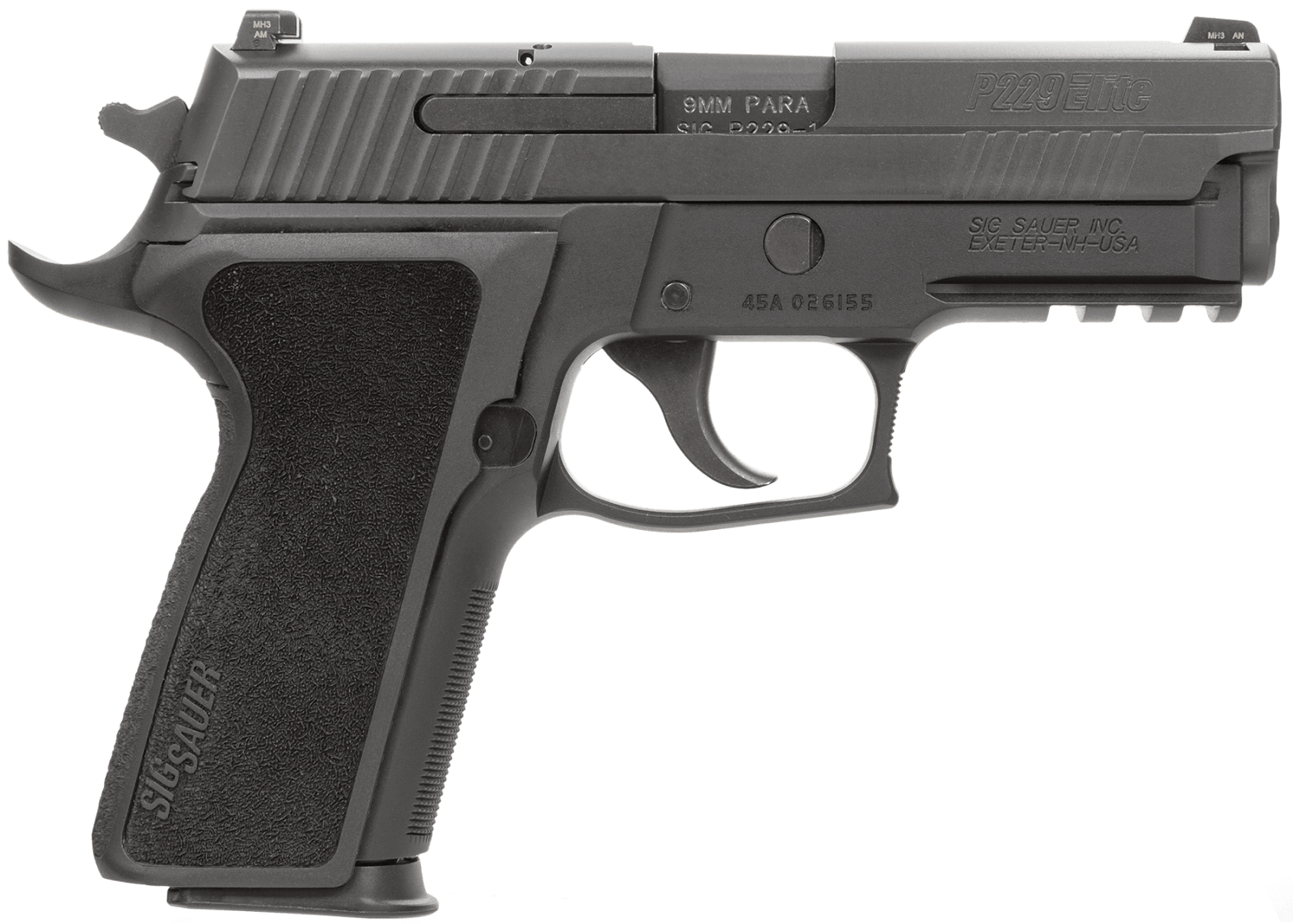 Sig Sauer 229R9ESECA P229 Compact Enhanced Elite *CA Compliant 9mm Luger 3.90" 10+1 Black Hardcoat Anodized Black 1-Piece Ergo Grip