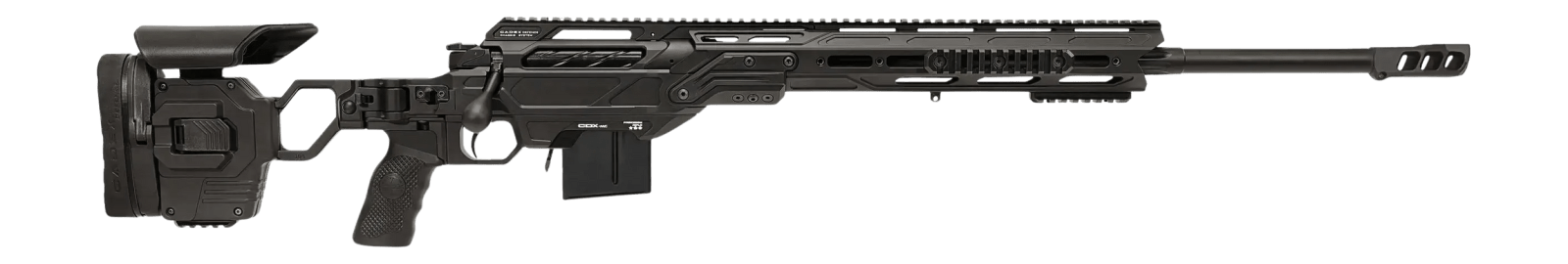 Cadex Inc CDXMCKRKN6524BR20I2B1N CDX-MC Kraken 6.5 Creedmoor 10+1 24" Black DLC Match Grade Threaded Barrel, Black DLC Receiver w/Picatinny Rail, M-LOK Handguard, Black Adjustable Folding Buttstock, B