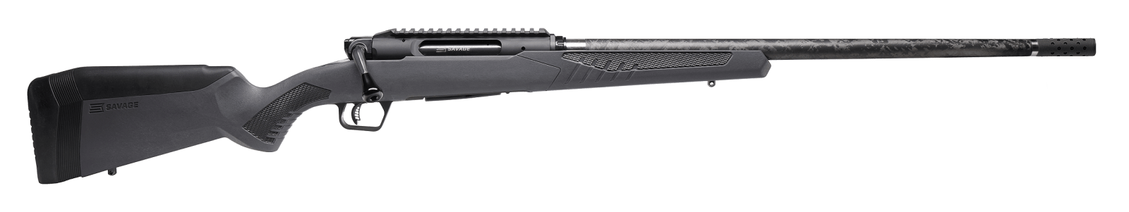 Savage Arms 57898 Impulse Mountain Hunter 270 Win 4+1 22" Carbon Fiber Threaded Barrel, Black Aluminum Receiver w/Picatinny Rail, Gray AccuStock Synthetic Stock, Ambidextrous