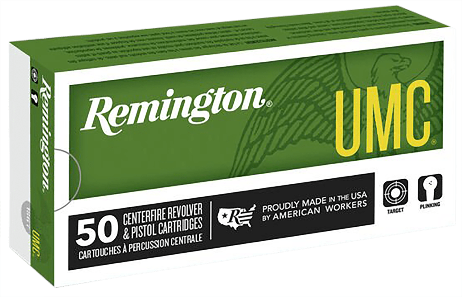 Remington Ammunition 23738 UMC 357Mag 125gr Jacketed Soft Point 50 Per Box/10 Case