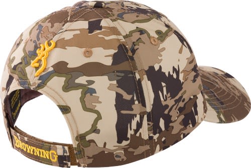 BROWNING RIMFIRE CAP BUCKMARK LOGO AURIC CAMO VELCRO