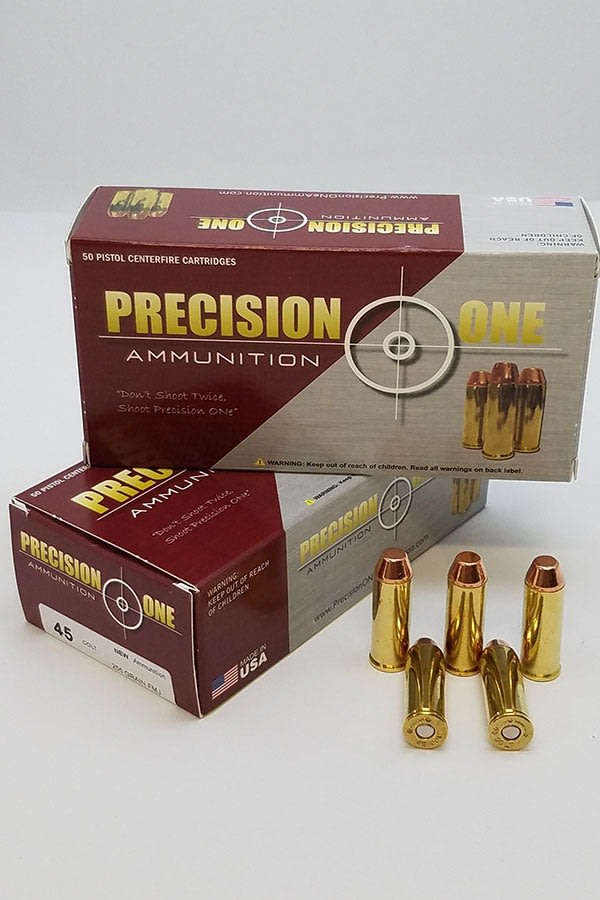 PRECISION ONE 45COLT 255G FMJ 50RDS