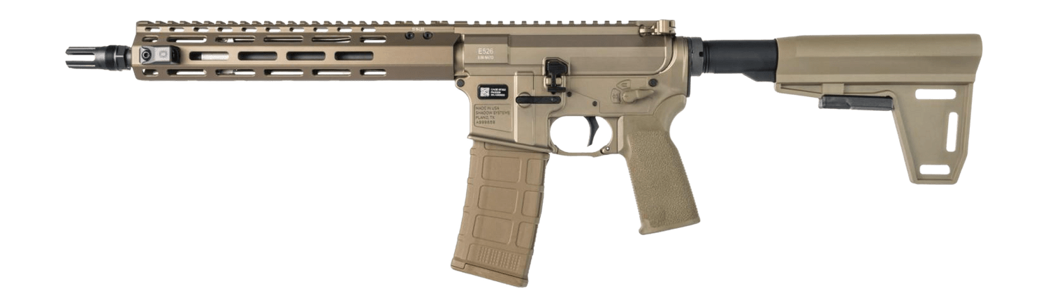 Shadow Systems SS-6018 E526 5.56 NATO 11.50" Black Barrel, Flat Dark Earth Picatinny w/Rail Receiver, Flat Dark Earth Polymer Stock & Grip