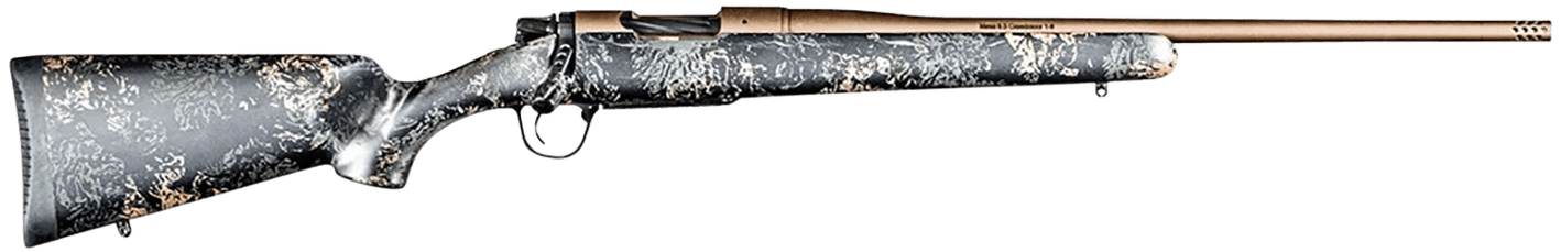 Christensen Arms 8010119100 Mesa FFT 7mm PRC 3+1 22" Threaded Barrel, Burnt Bronze Cerakote, Green with Black/Tan Webbing Stock