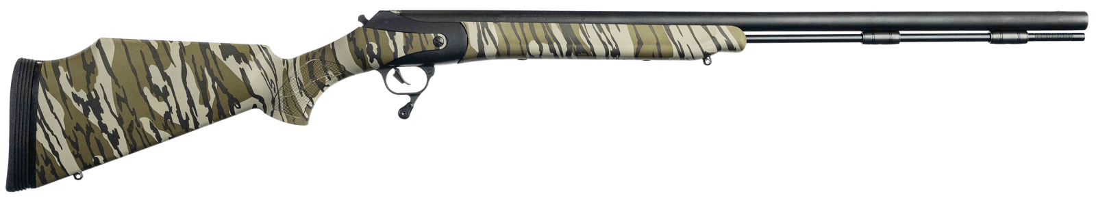 Thompson Center Arms Llc 2275R Triumph Muzzleloader 50 Cal Black Nitride Barrel & Receiver, Fixed FlexTech Mossy Oak Bottomland Synthetic Stock