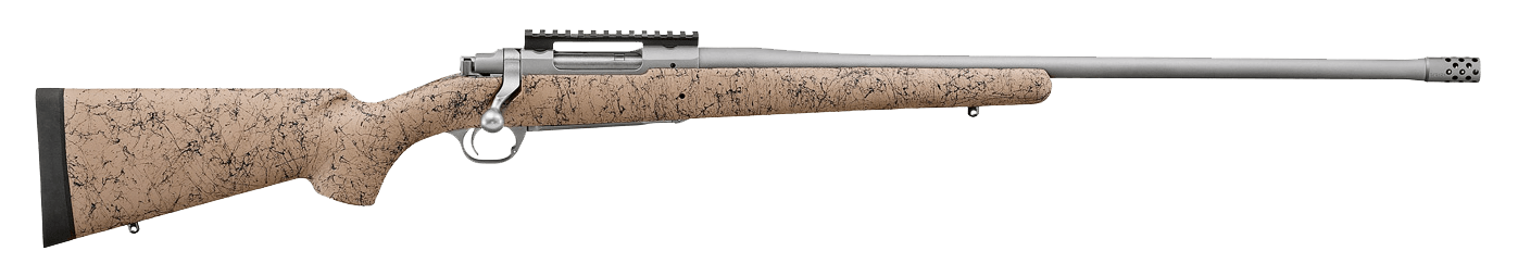 Ruger 57154 Hawkeye FTW Hunter Full Size 308 Win 4+1 22" Matte Stainless Steel Threaded Barrel, Picatinny Rail Stainless Steel Receiver, Speckled Tan/Black HS Precision Synthetic Stock