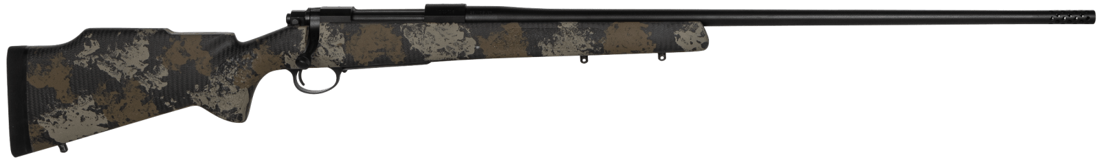 Nosler 42048 M48 Long-Range 28 Nosler 3+1 26" Barrel, Graphite Black Cerakote Metal Finish, Black with Green/Tan Sponge Pattern Manners MCS-T Elite Tac Stock