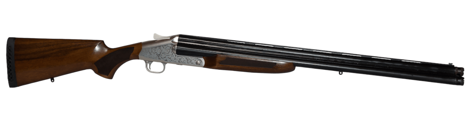 ATI ATIGKOF123B30 3B  12 Gauge 3.50" 3 Shot 30" Vent Rib Barrel, Engraved Silver Receiver, Fixed Wood Stock