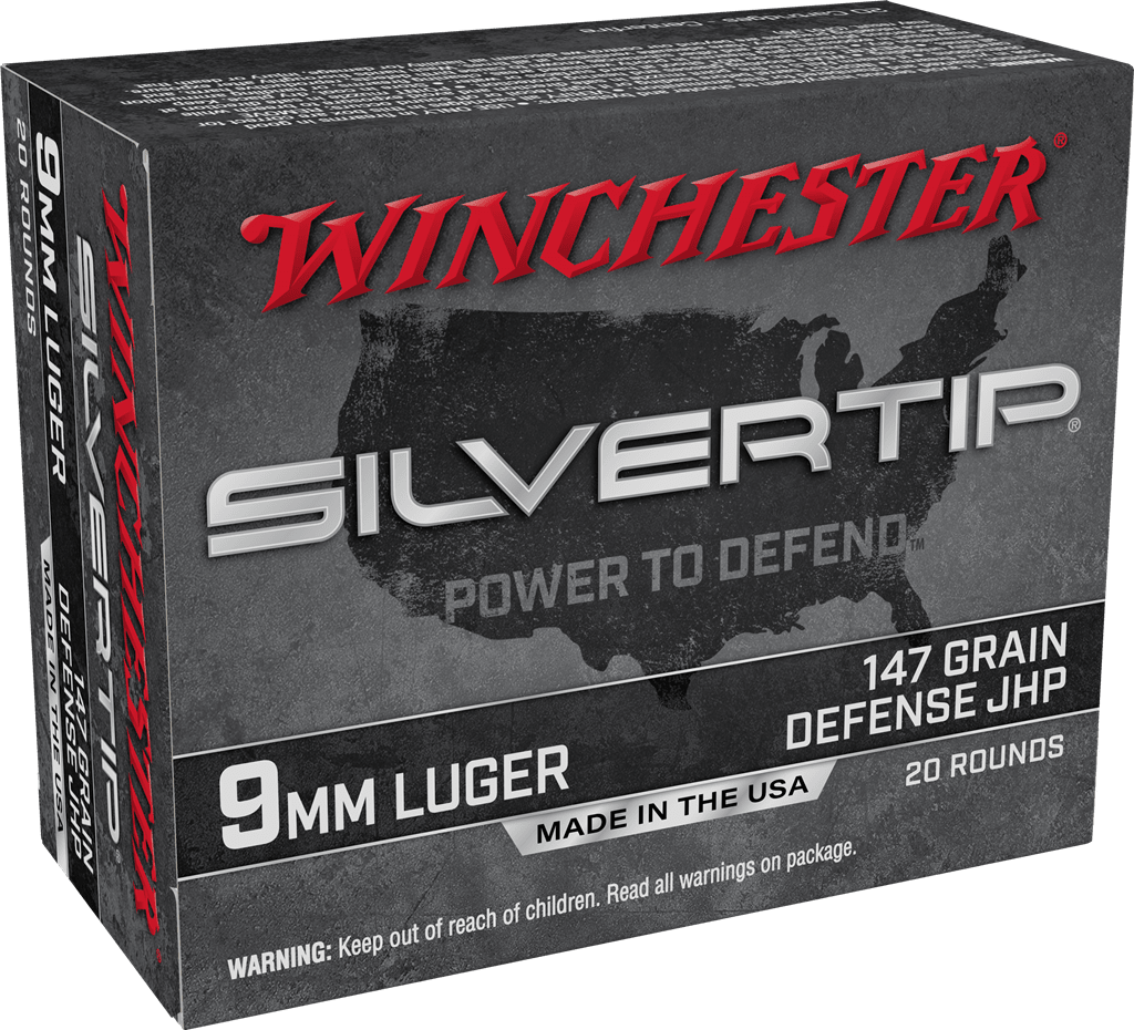 Winchester Ammo W9MMST2 Silvertip  9mmLuger 147gr Silvertip Jacket Hollow Point 20 Per Box/10 Case