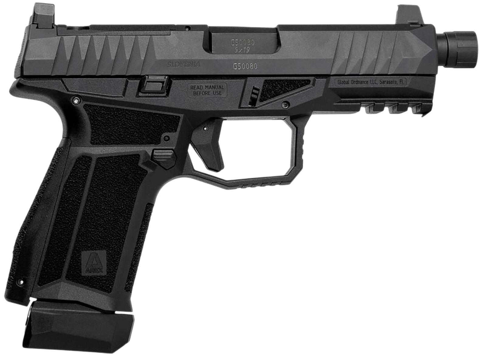 Global Ordnance LLC 815537024791 Delta M Gen2 9mm Luger 15+1 4" Black Threaded Barrel, Black Nitride Optic Cut/Serrated Slide, Black Frame, Ambidextrous