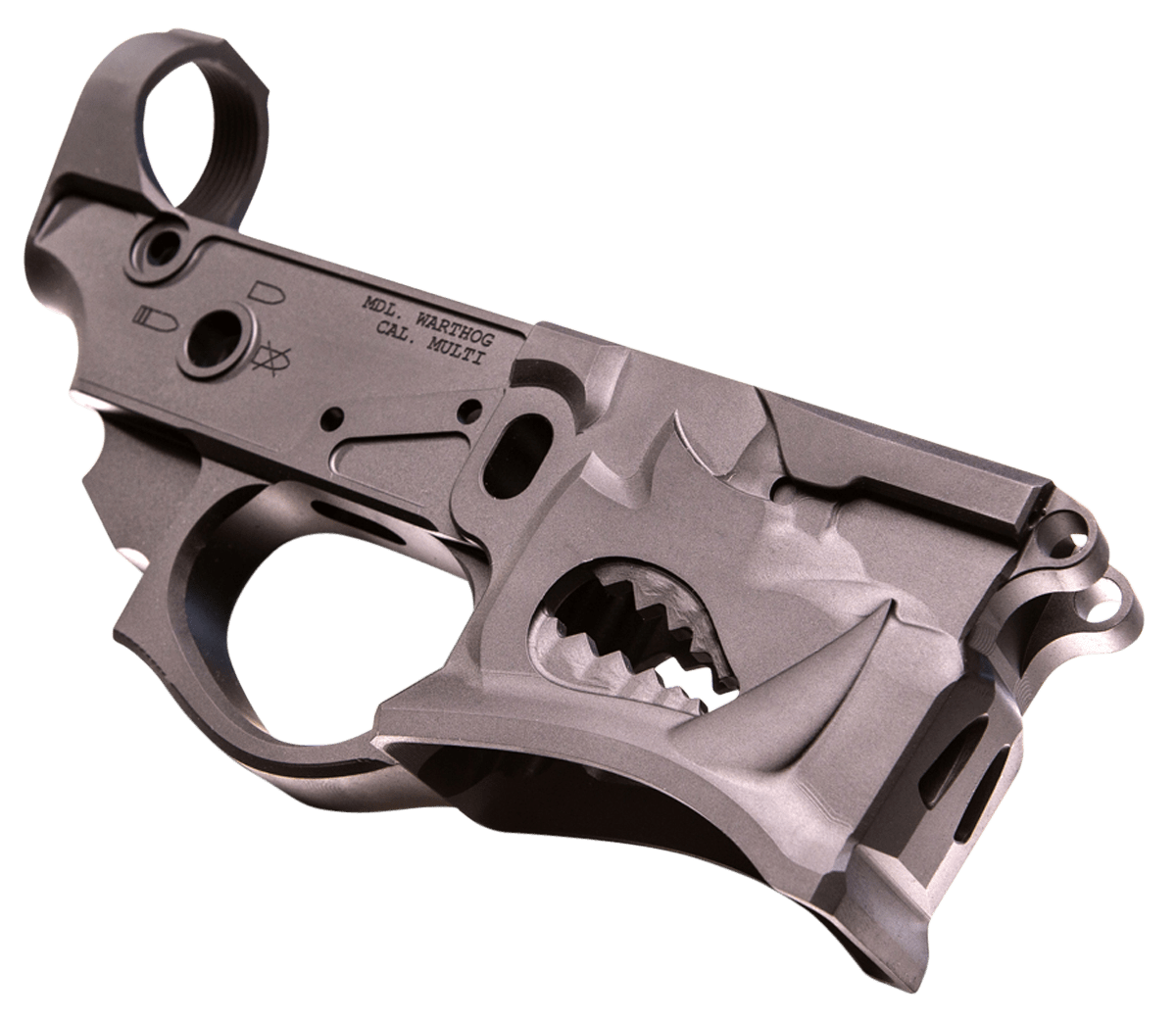 Sharps Bros SBLR02 Warthog Stripped Lower Multi-Caliber Black Anodized Finish 7075-T6 Aluminum Compatible w/Mil-Spec AR-15 Internal Parts