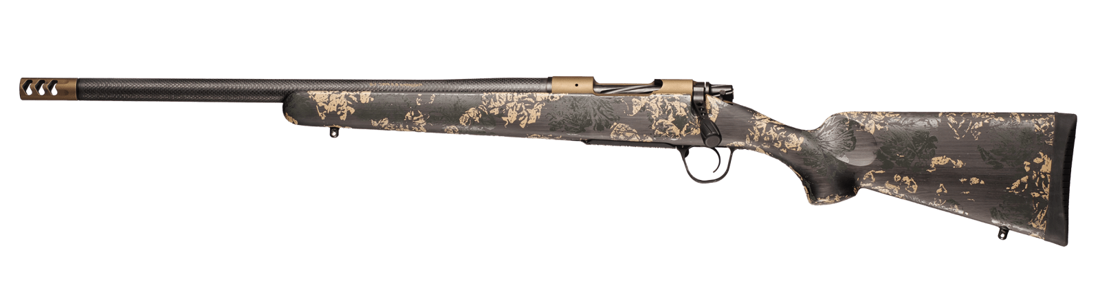 Christensen Arms 8010621000 Ridgeline FFT 7mm Rem Mag 3+1 22" Carbon Fiber/Threaded Barrel, Burnt Bronze Cerakote, Green with Black/Tan Accents Stock, Left Hand