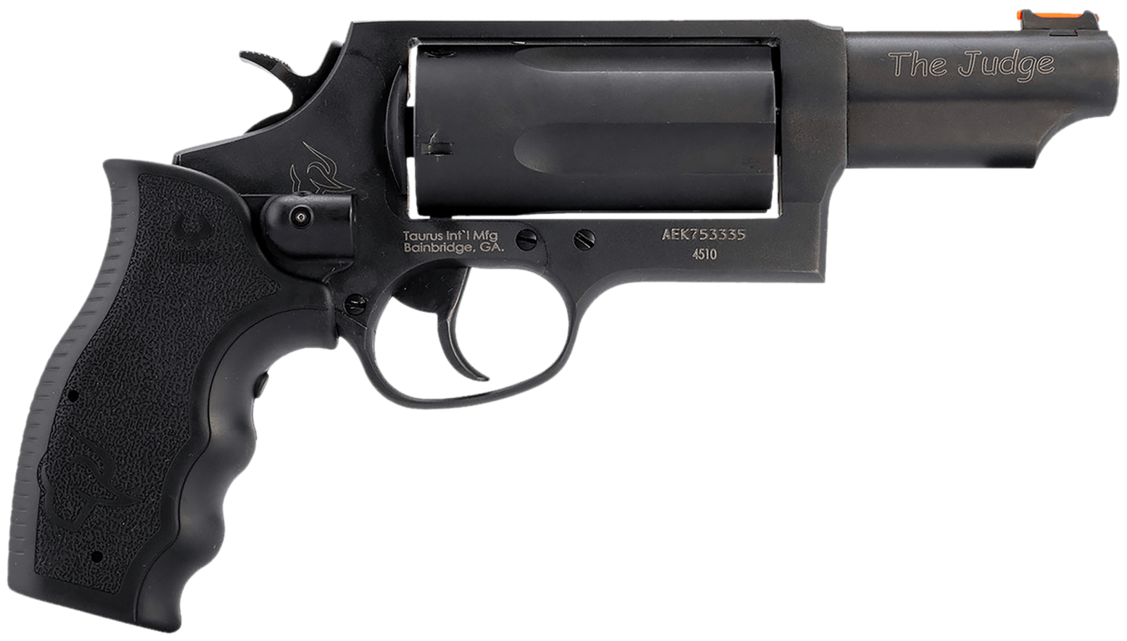 Taurus 2-441031TVL Judge w/Laser Compact 45 Colt (Long Colt) 410 Bore 5rd 3" Matte Black Alloy Steel Barrel, Cylinder & Frame, Viridian Laser, Transfer Bar Safety