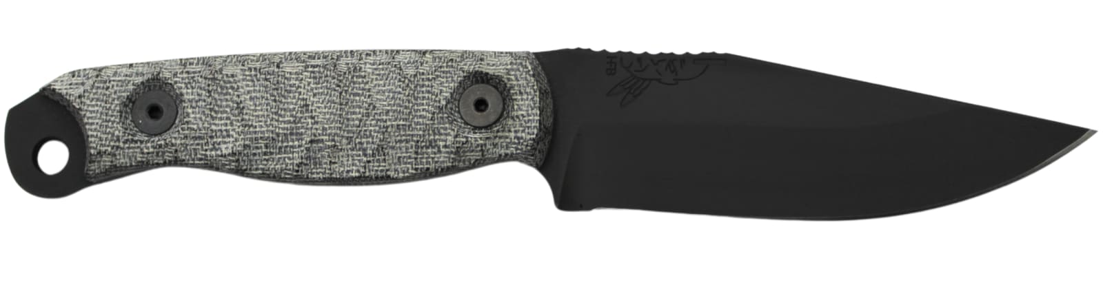 HALF FACE BLADES CROW SCALPER 4" BLADE, 8.3"OA, S45VN STEEL, ARMORY BLK, GRAY MICARTA GRIP