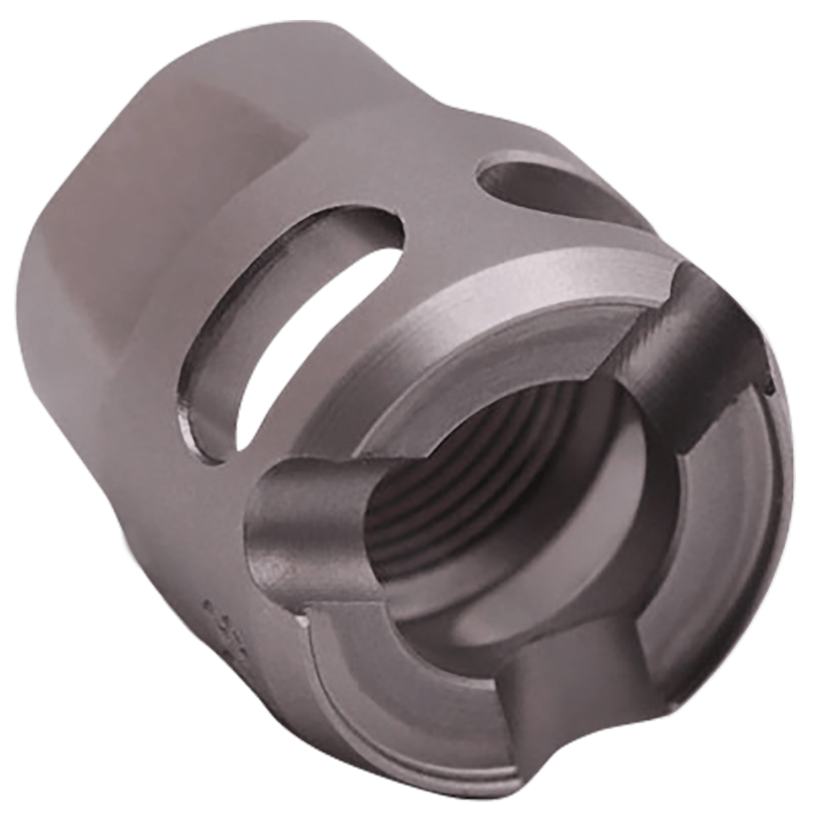 True Precision Inc TPYMICROSS Micro Compensator Y-Type Satin Stainless 416R Stainless Steel 1/2"x28 Threads 9mm/380 ACP