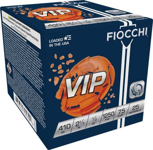 FIOCCHI VIP 410 2.5" 1/2OZ #7.5 1250FPS 250RD CASE LOT