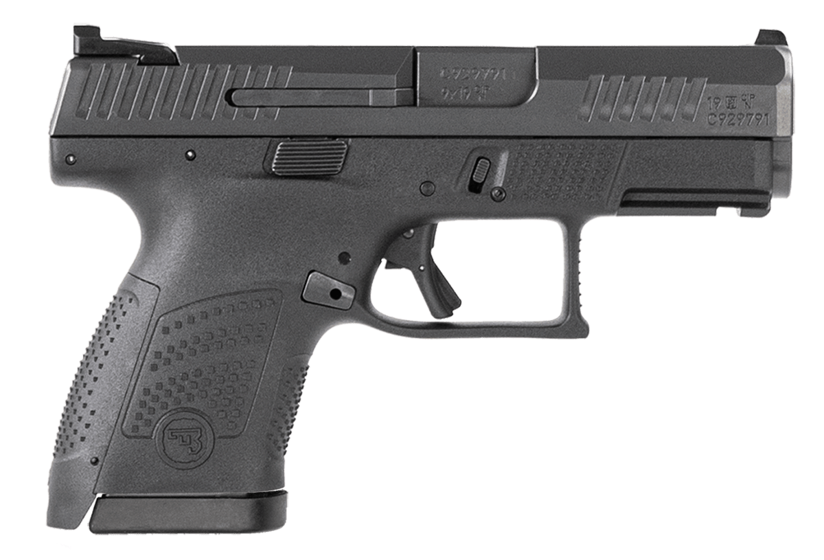 CZ-USA 01560 P-10 S 9mm Luger 3.50" 10+1 Overall Black Finish with Inside Railed Steel Slide, Interchangeable Backstrap Grip, Reversible Mag Release & Picatinny Rail