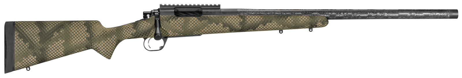 Proof Research 139981 Glacier TI 308 Win 4+1 20" Carbon Fiber Match Grade Threaded Barrel, Black Cerakote Titanium Receivern w/Picatinny Rail, Fixed PROOF Hunter TFDE Carbon Fiber Stock