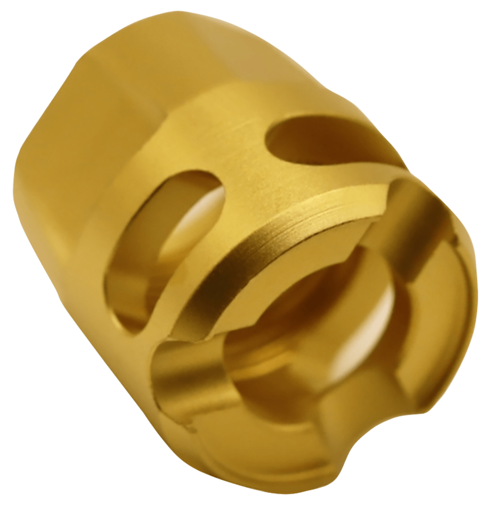 True Precision Inc TPYMICROG Micro Compensator Y-Type Gold 416R Stainless Steel 1/2"x28 Threads 9mm/380 ACP